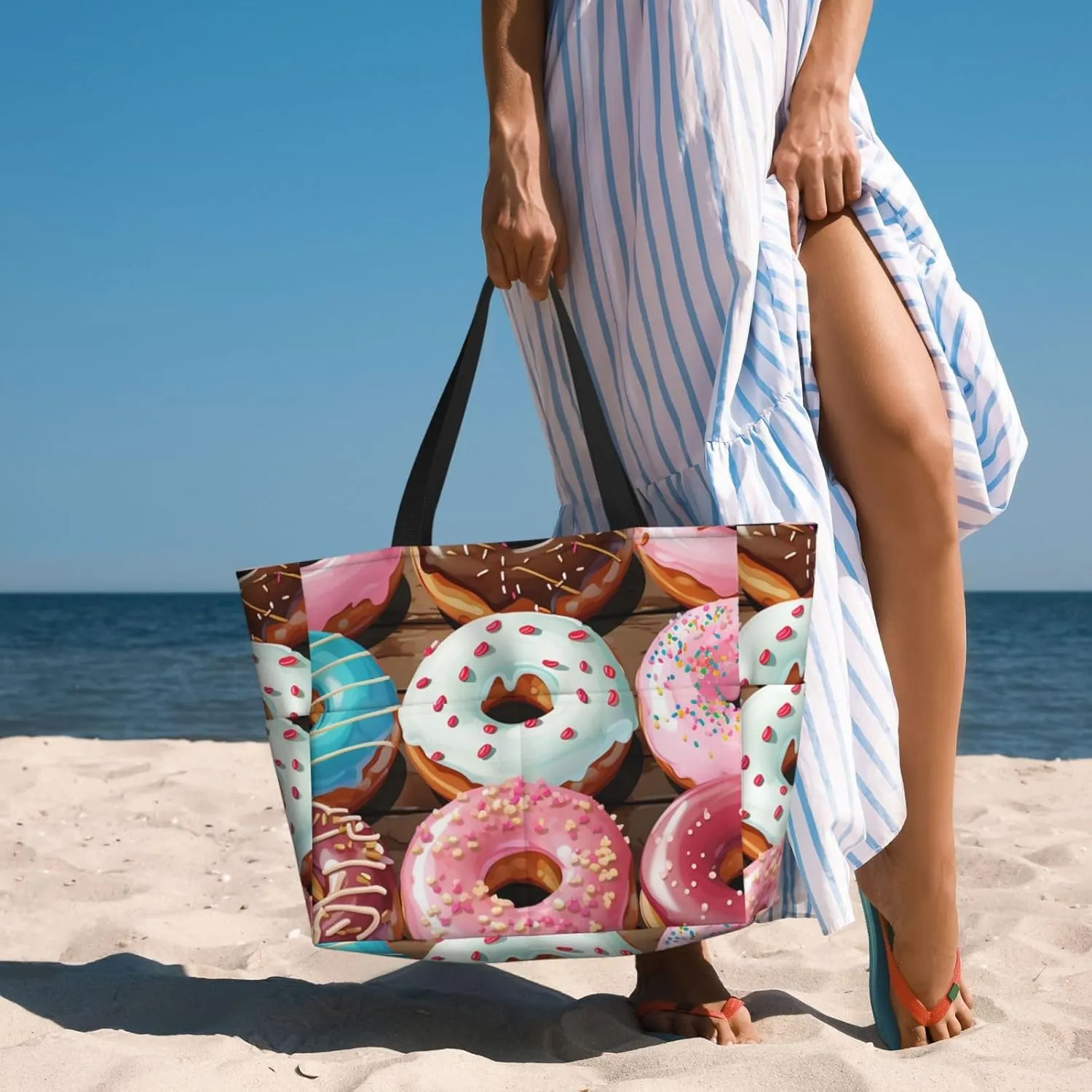 Beach Tote Bag for Women Oversized Travel Weekender Bags Rock jump Waterproof Pool Bag Beach Accessories