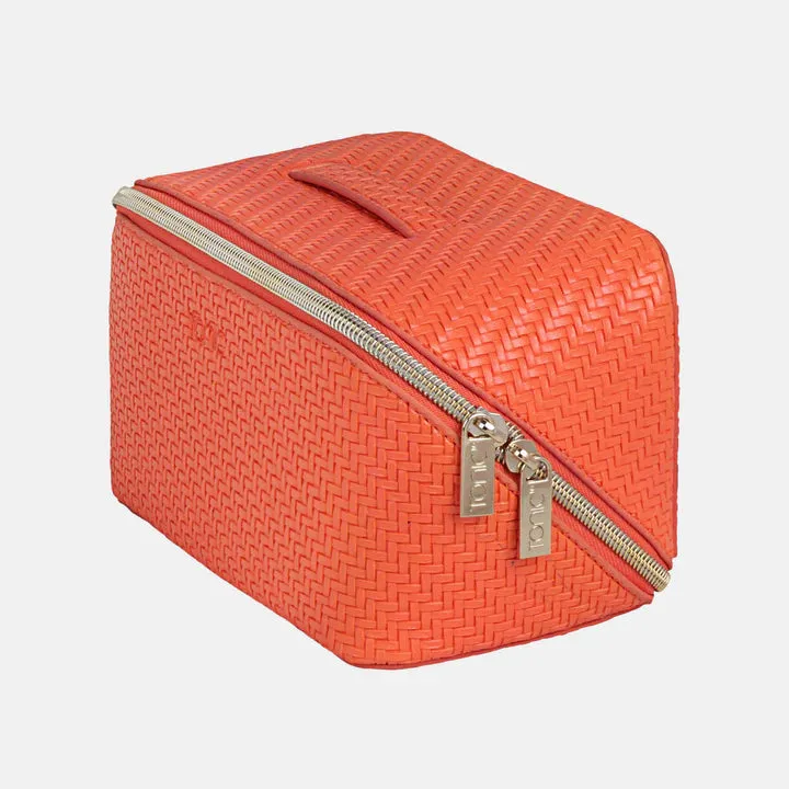Beauty Bag - Herringbone Tangerine