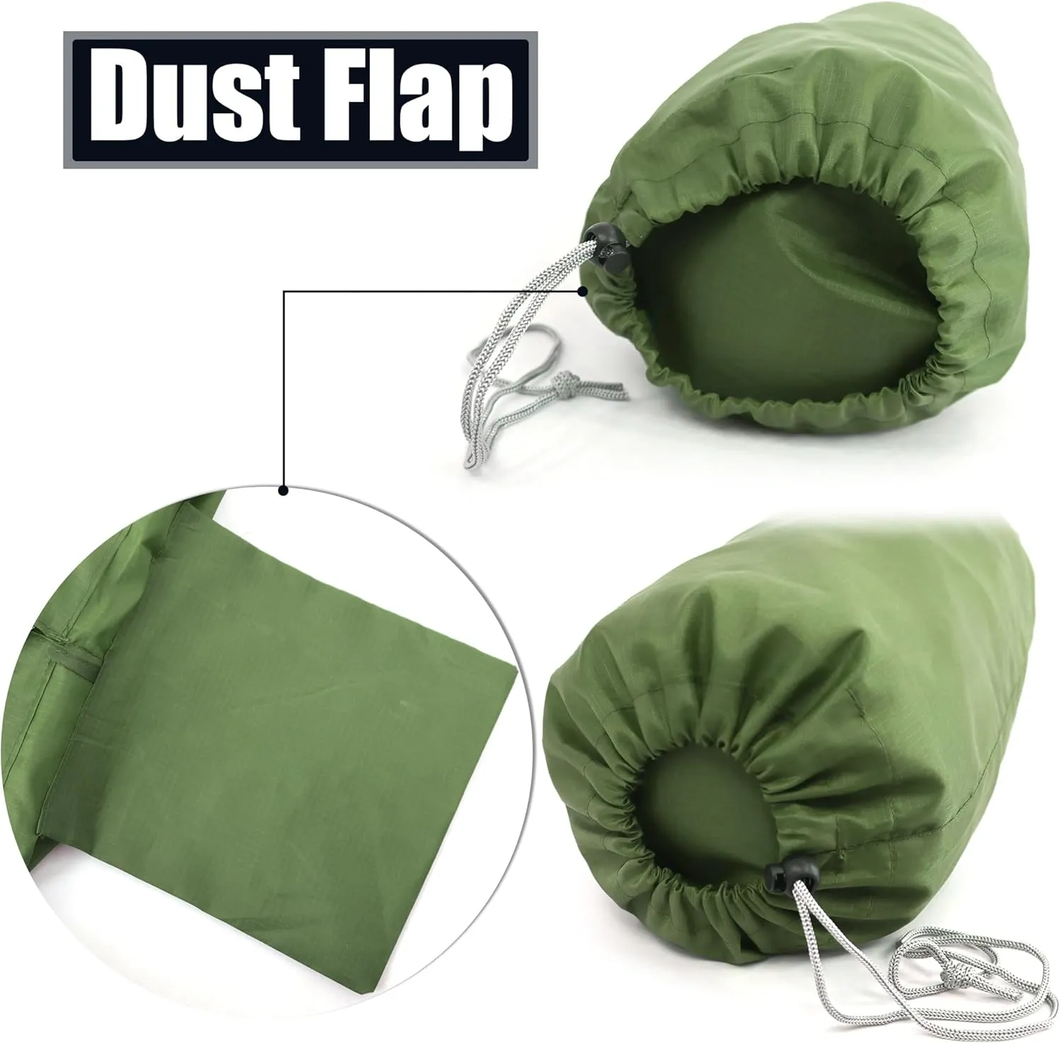 BeeGreen Stuff-Sacks-for-Travel-Backpacking 5 Pack with Dust Flap compression Ditty Bags for Outdoor Products Foldable Lightweight