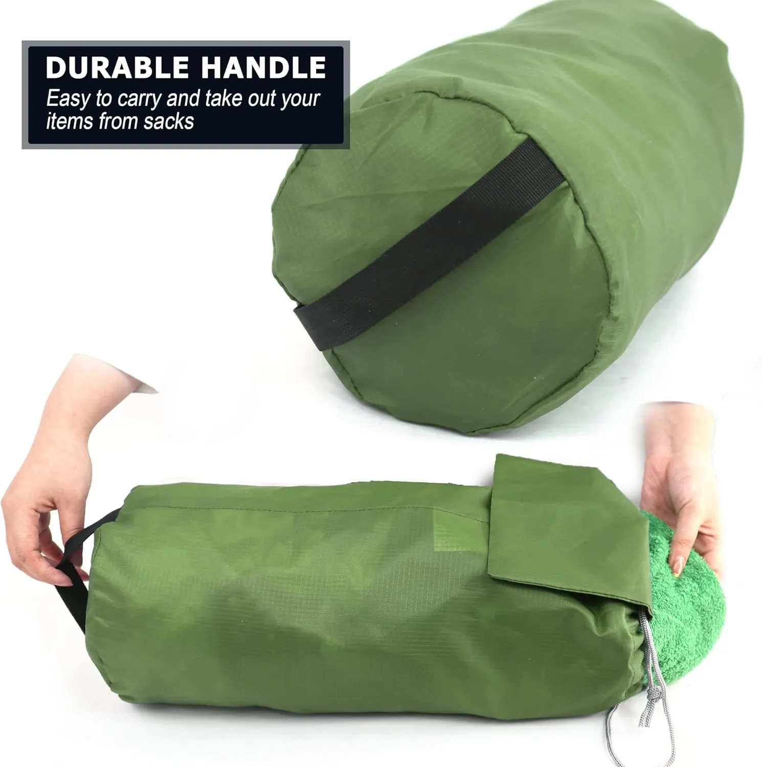 BeeGreen Stuff-Sacks-for-Travel-Backpacking 5 Pack with Dust Flap compression Ditty Bags for Outdoor Products Foldable Lightweight