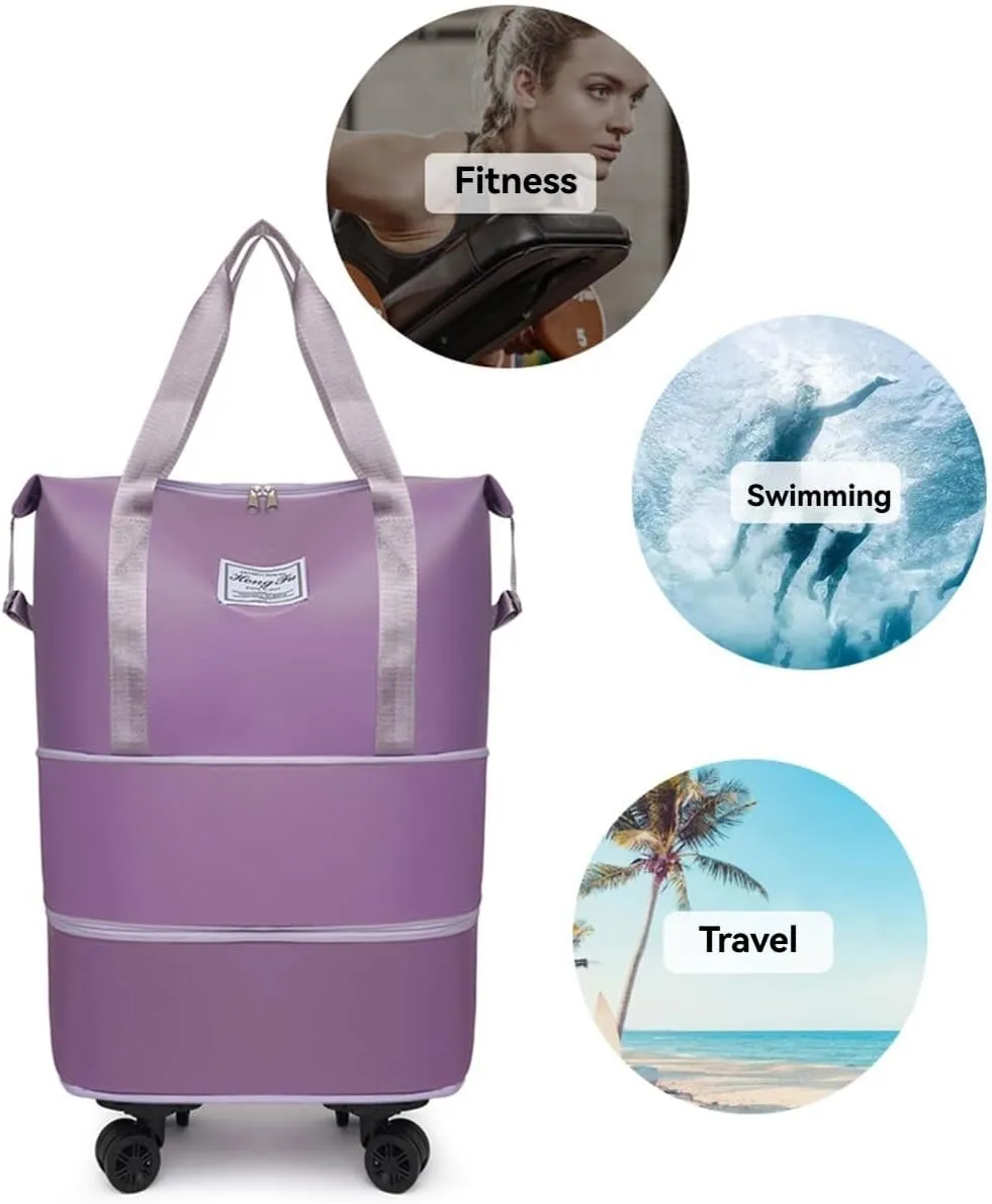 Beente Travel Bag With Wheels - 2025 New Large Capacity Travel Bag - Universal Wheel Removable,Duffle Bag for Travel with Wheels (Green)