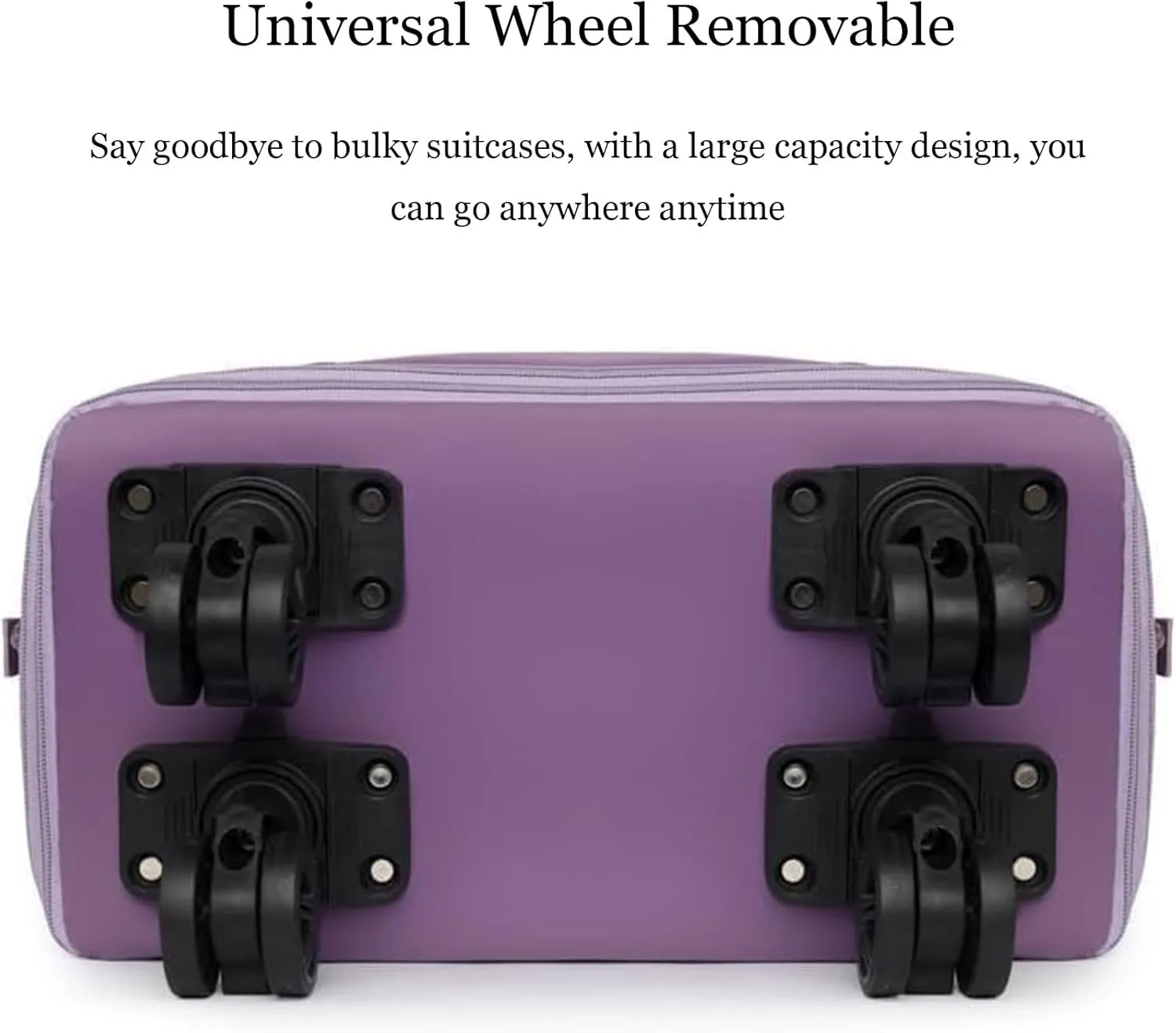 Beente/Pepepo/Kulken Travel Bag with Wheels, 2025 New Large Capacity Travel Bag with Wheels, Universal Wheel Removable (Gray)