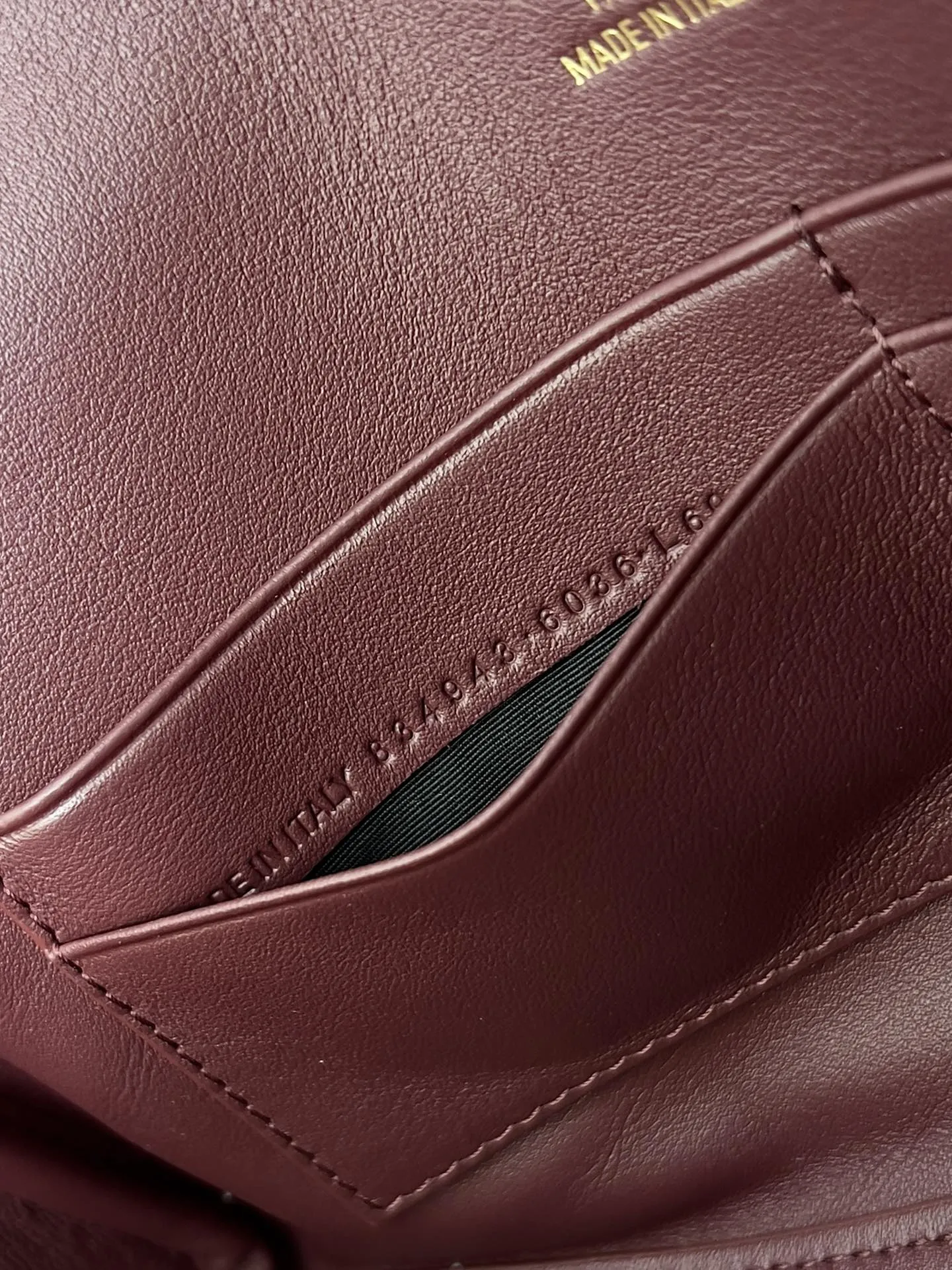 BEL AIR CLUTCH 27 IN BURGUNDY RED NAPPA LAMBSKIN GOLD HARDWARE