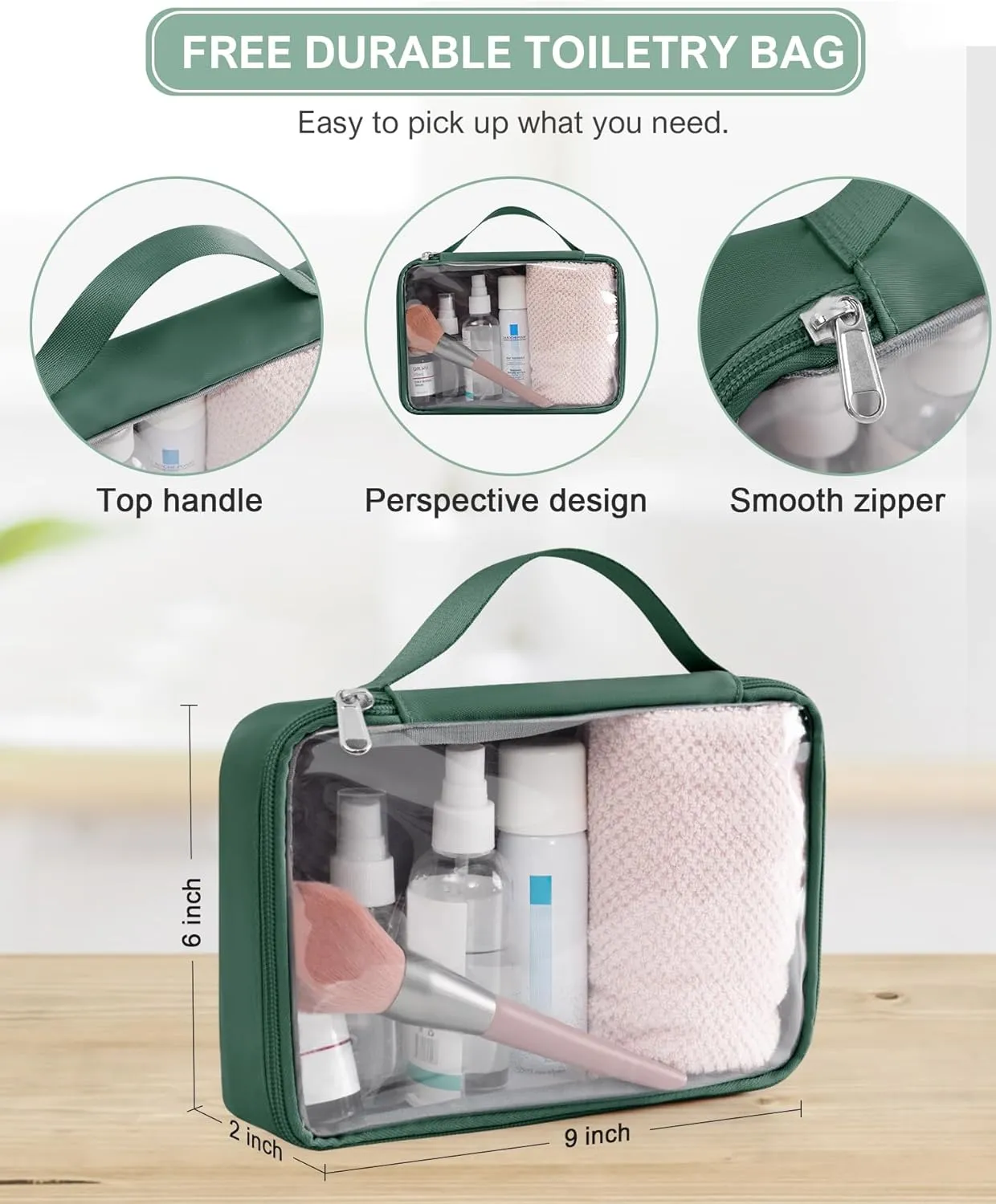 Beraliy Travel Backpack, Carry-on Backpack Airline Approved, Personal Item Bag,Hiking Backpack Women Men, Business Work Gym Weekender Daypack Bag,Dark Green