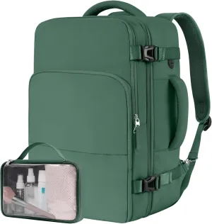 Beraliy Travel Backpack, Carry-on Backpack Airline Approved, Personal Item Bag,Hiking Backpack Women Men, Business Work Gym Weekender Daypack Bag,Dark Green