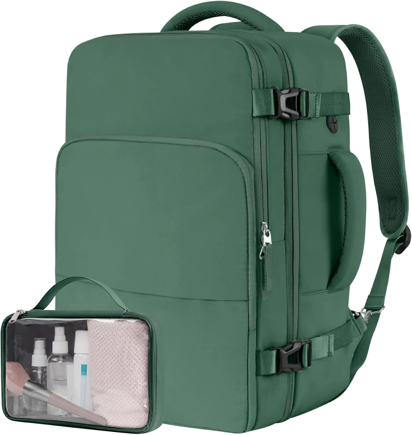 Beraliy Travel Backpack, Carry-on Backpack Airline Approved, Personal Item Bag,Hiking Backpack Women Men, Business Work Gym Weekender Daypack Bag,Dark Green
