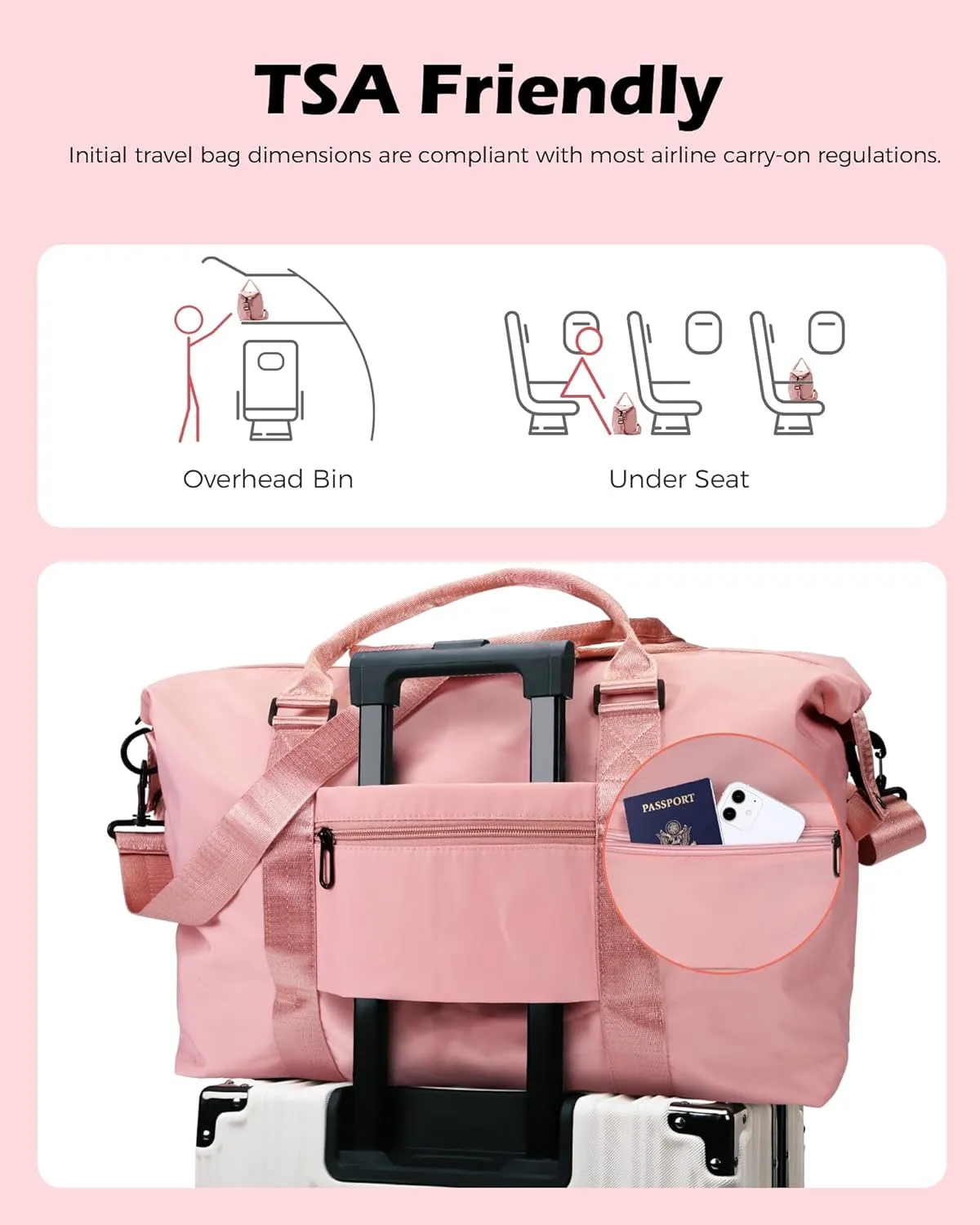Birthday Gifts for Kids Girl, Initial Travel Duffel Bag, Gym Bag, Personalized Weekender Bag，Monogram Overnight Bag Daughter Gifts Bridal Shower Gifts Birthday Gifts for Girls (Letter V)