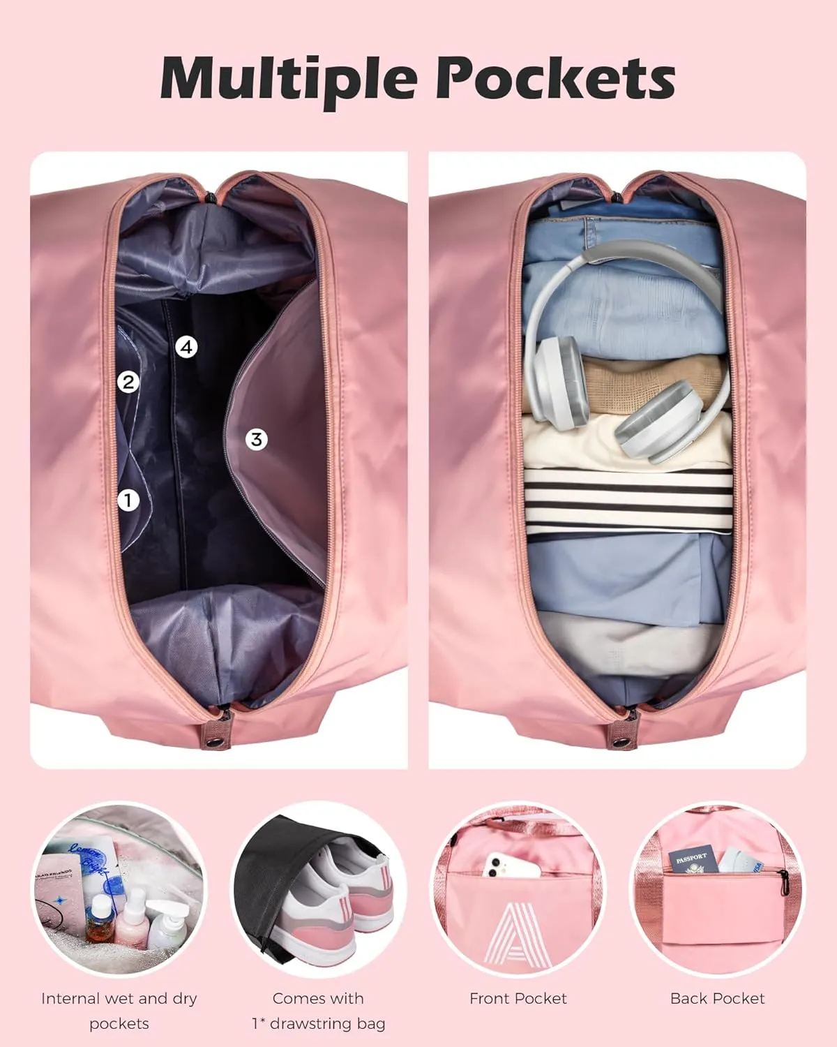 Birthday Gifts for Kids Girl, Initial Travel Duffel Bag, Gym Bag, Personalized Weekender Bag，Monogram Overnight Bag Daughter Gifts Bridal Shower Gifts Birthday Gifts for Girls (Letter V)