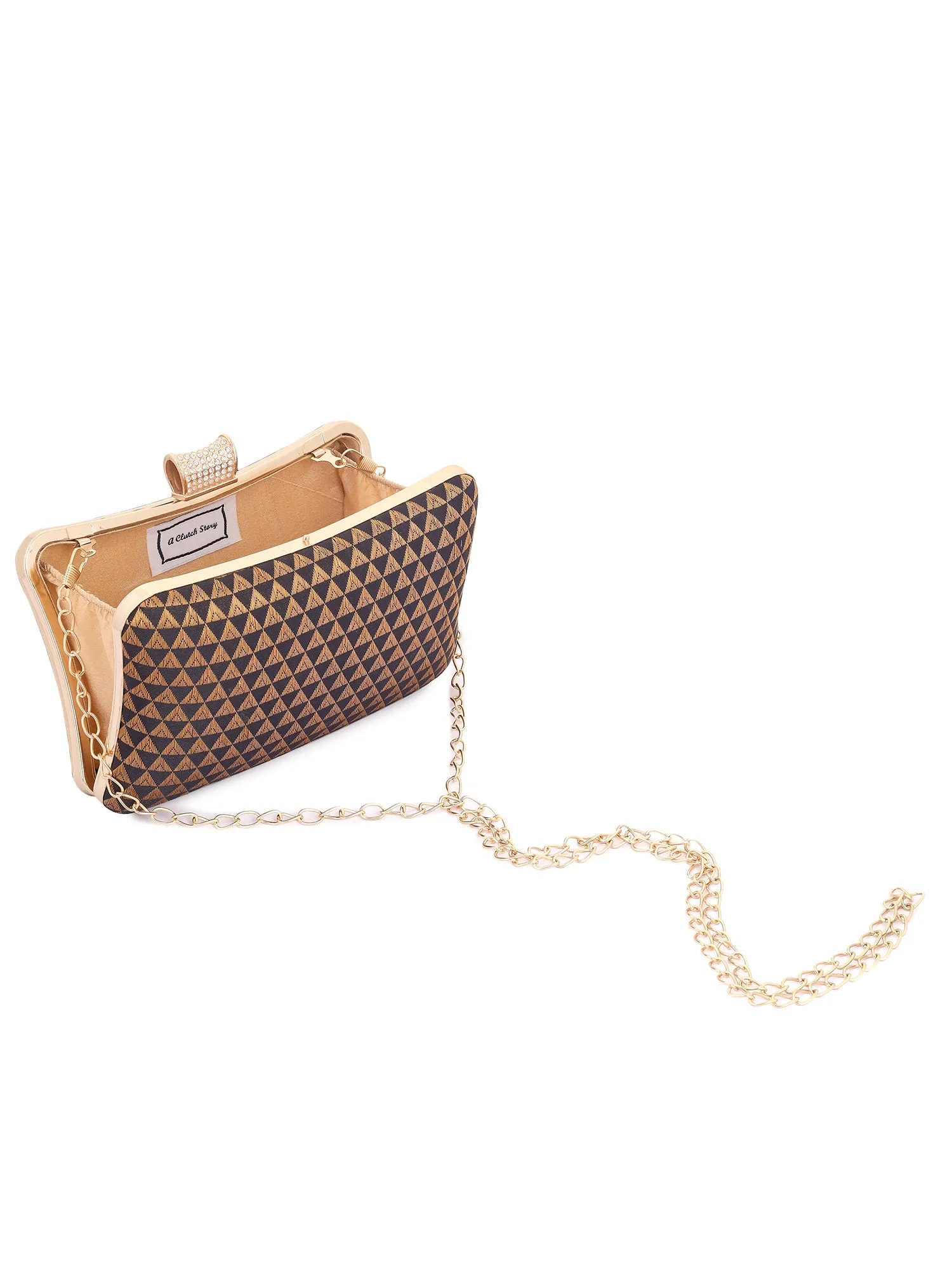 Black Kalbelia Silk Clutch