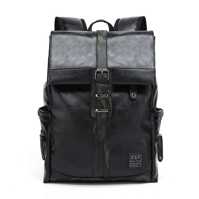 Black Leather Travel Bag