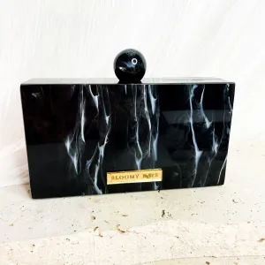 Black Marble Clutch