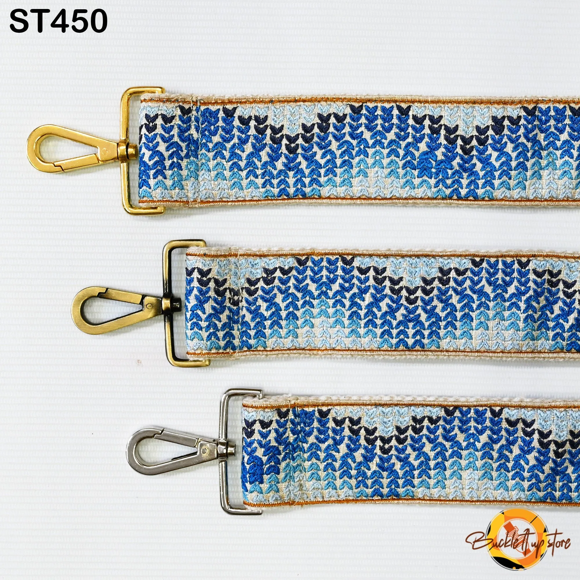 Blue Embroidery Replacement Purse Strap Crossbody Strap for Purses Floral Embroidered Bag Strap Boho Guitar Strap Handbag Strap Gift for her