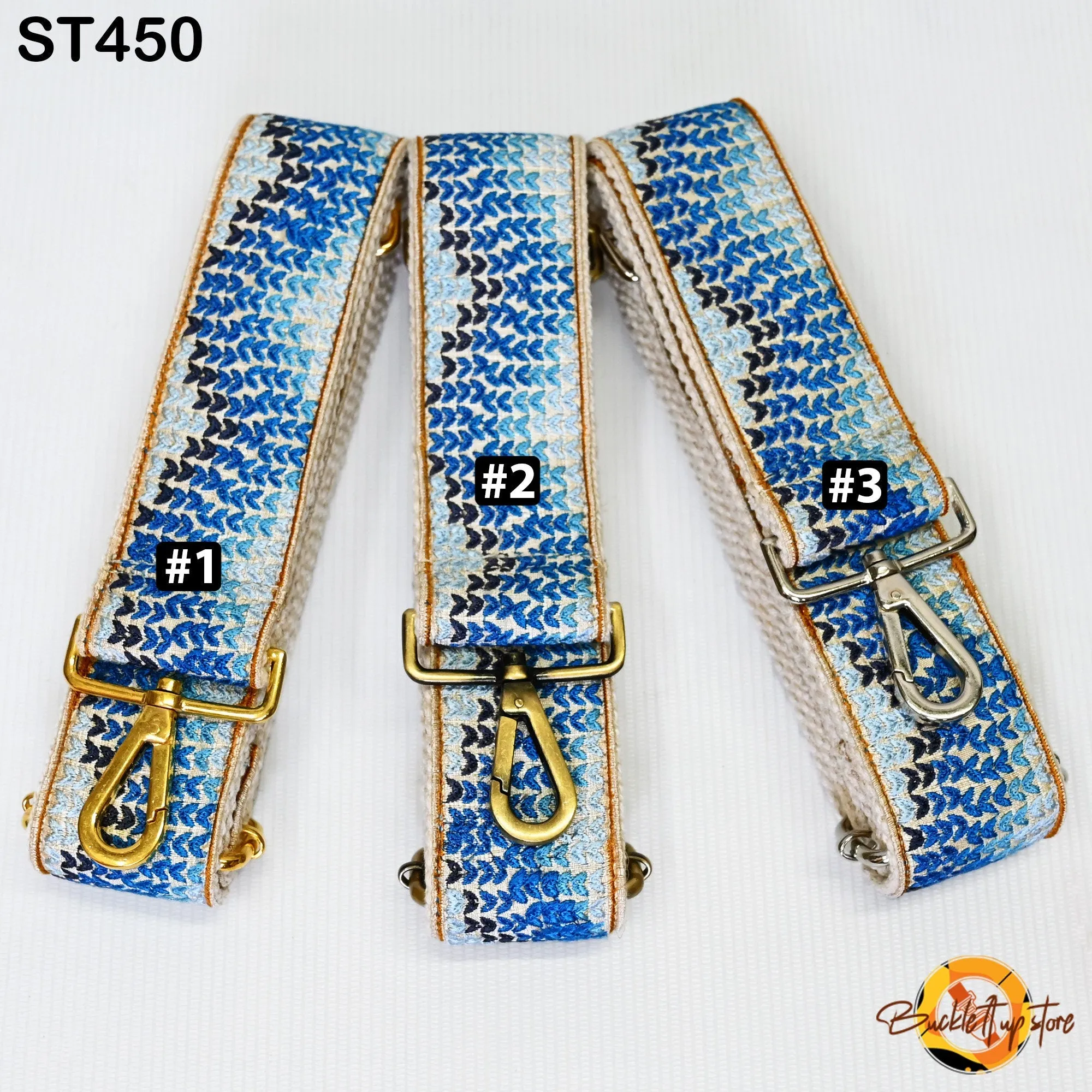 Blue Embroidery Replacement Purse Strap Crossbody Strap for Purses Floral Embroidered Bag Strap Boho Guitar Strap Handbag Strap Gift for her