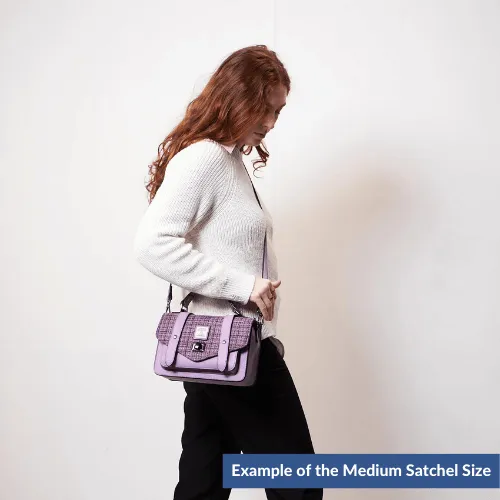 Blue Tartan Satchels with Harris Tweed®