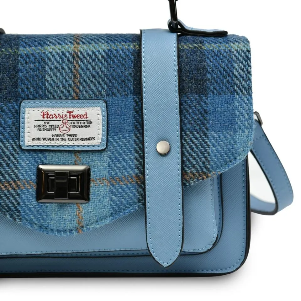 Blue Tartan Satchels with Harris Tweed®