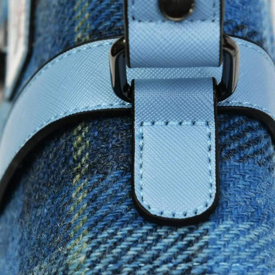 Blue Tartan Satchels with Harris Tweed®