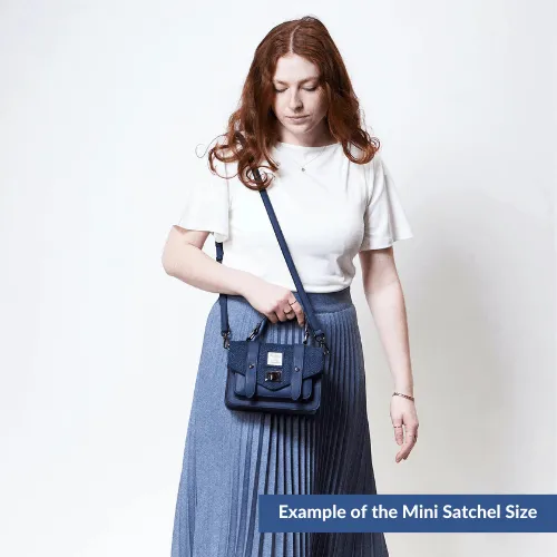 Blue Tartan Satchels with Harris Tweed®