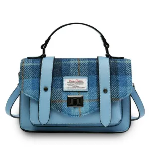Blue Tartan Satchels with Harris Tweed®