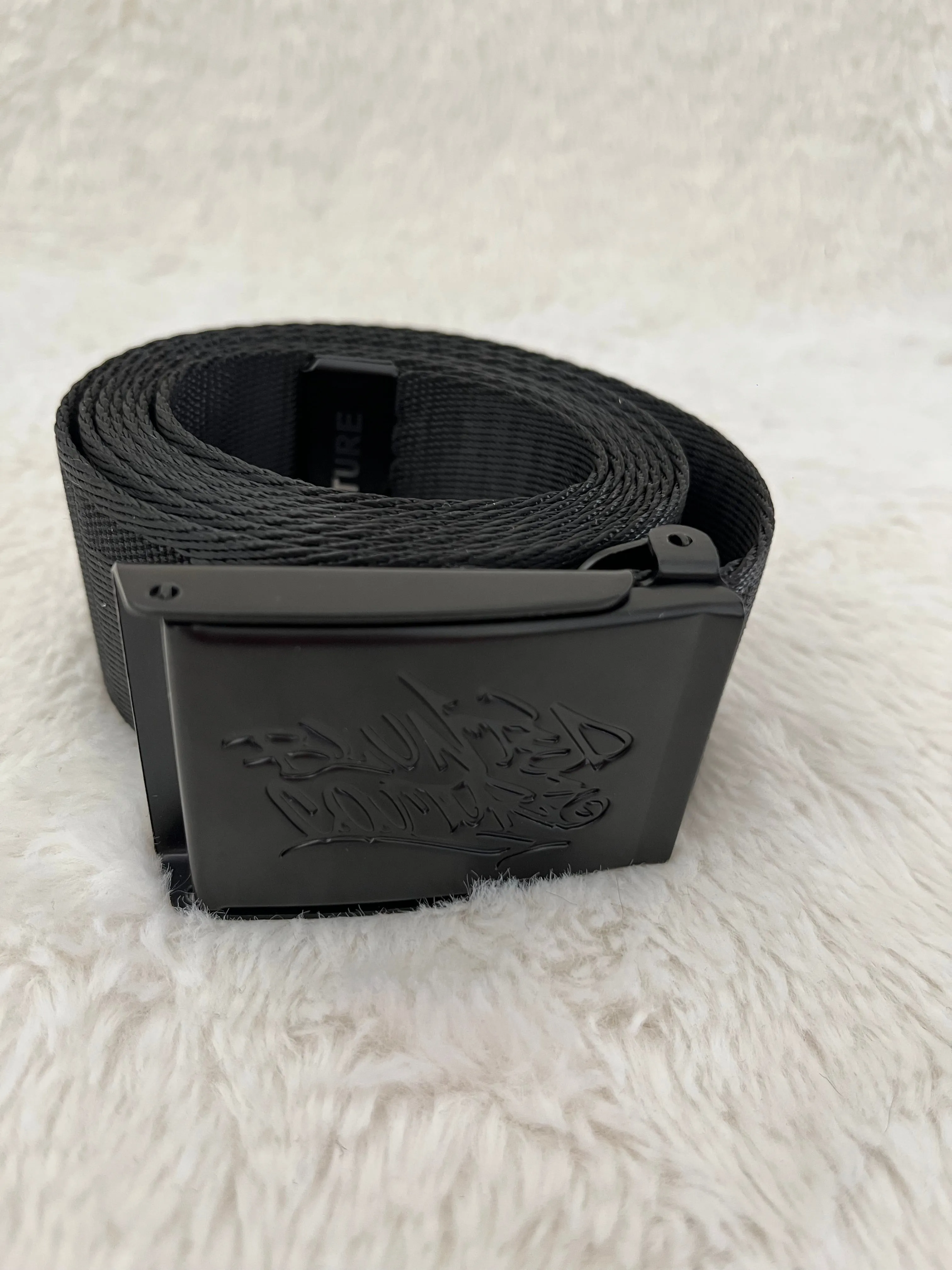 blunted couture belt black on black