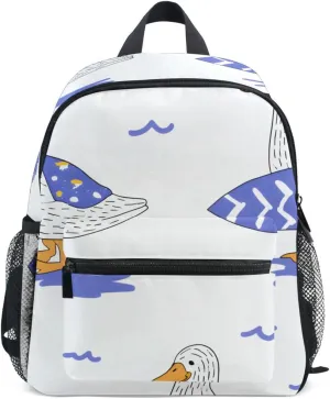 Bolaz Upgraded Backpack for School Teenagers Girls Boys-Funny Goose Surfer Pattern,Travel Bag with Chest Buckle and Whistle