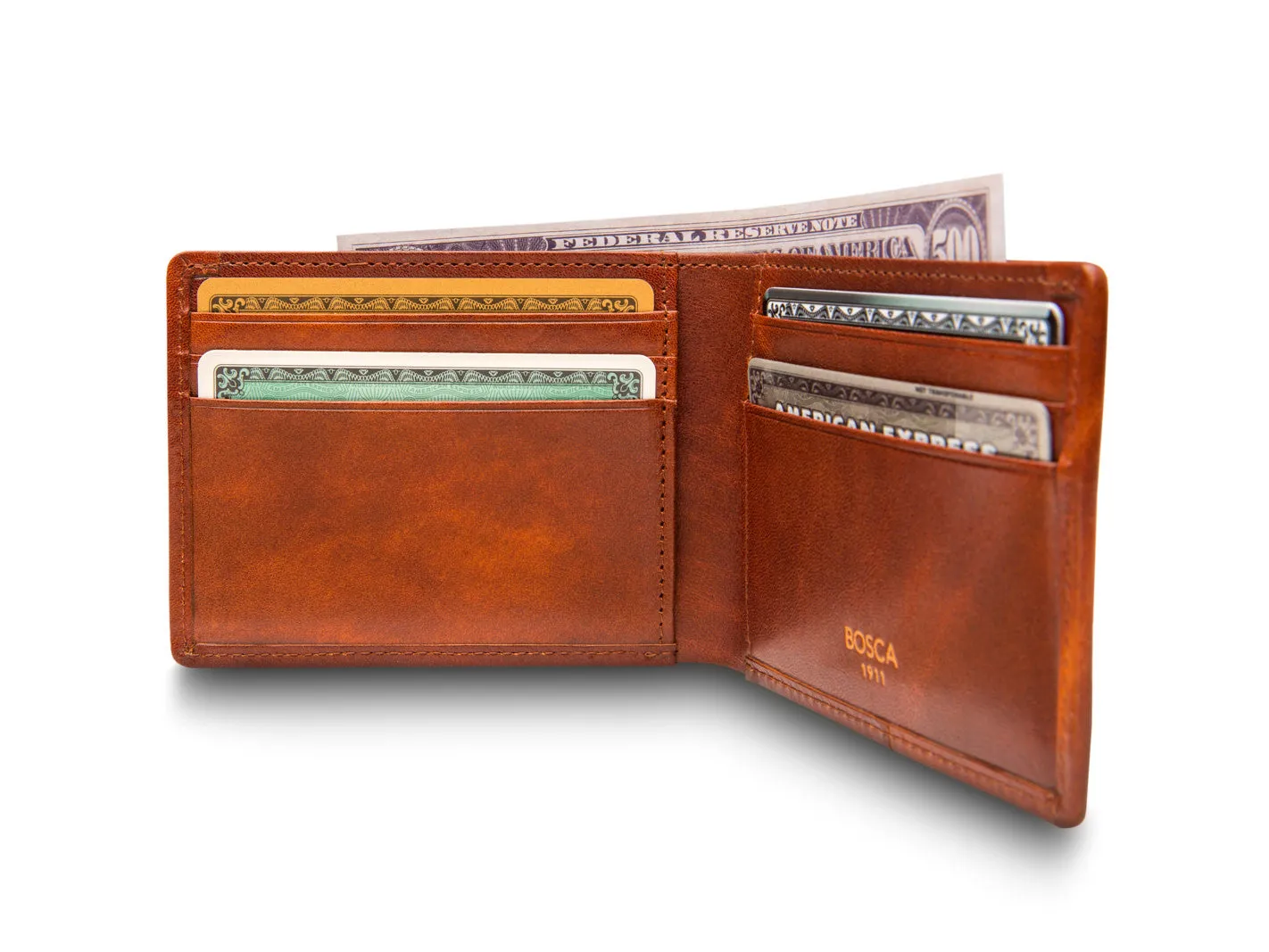Bosca Dolce Contrast Small Bifold Wallet