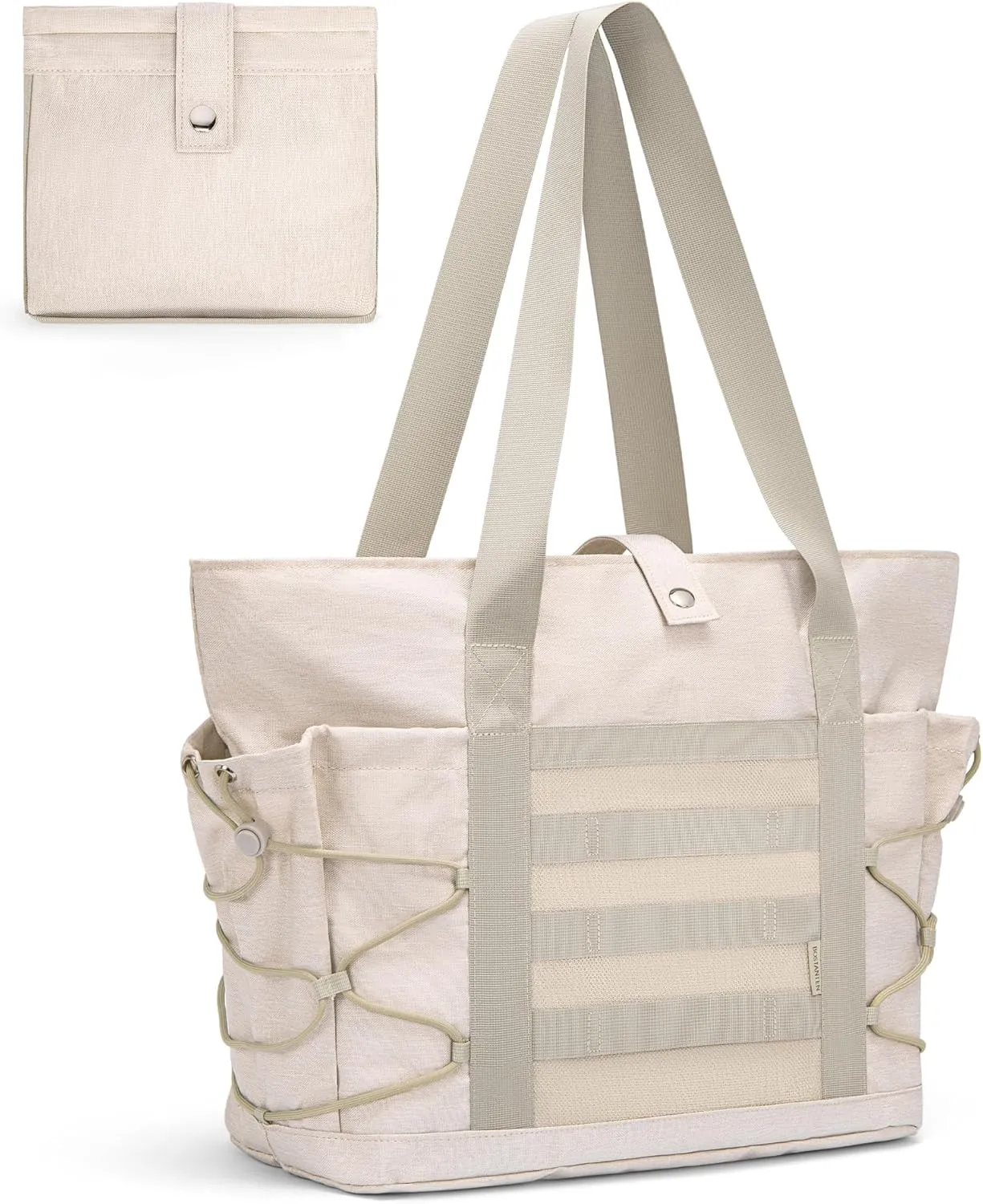 BOSTANTEN Travel Tote Bags for Women Foldable Beach Bag Waterproof Zipper Gym Sports Shopping Bag Trolley Sleeve