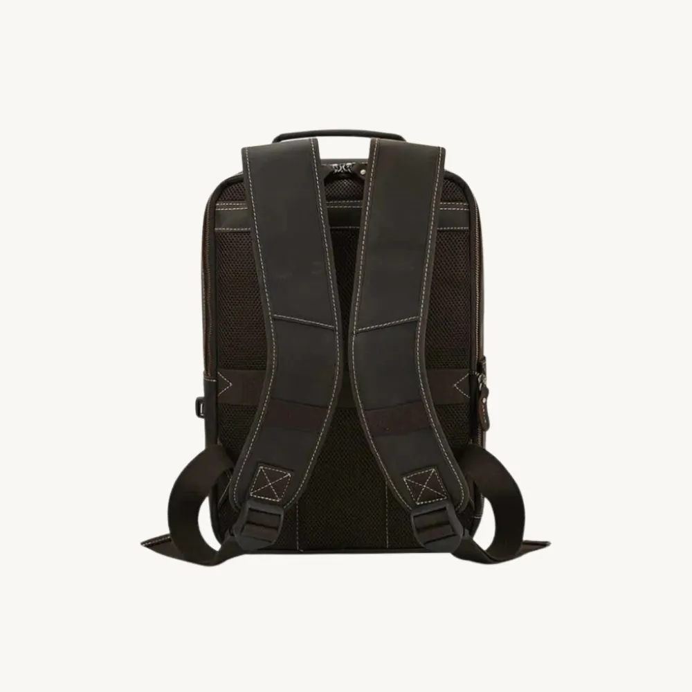 ﻿Brown Heritage Leather Backpack