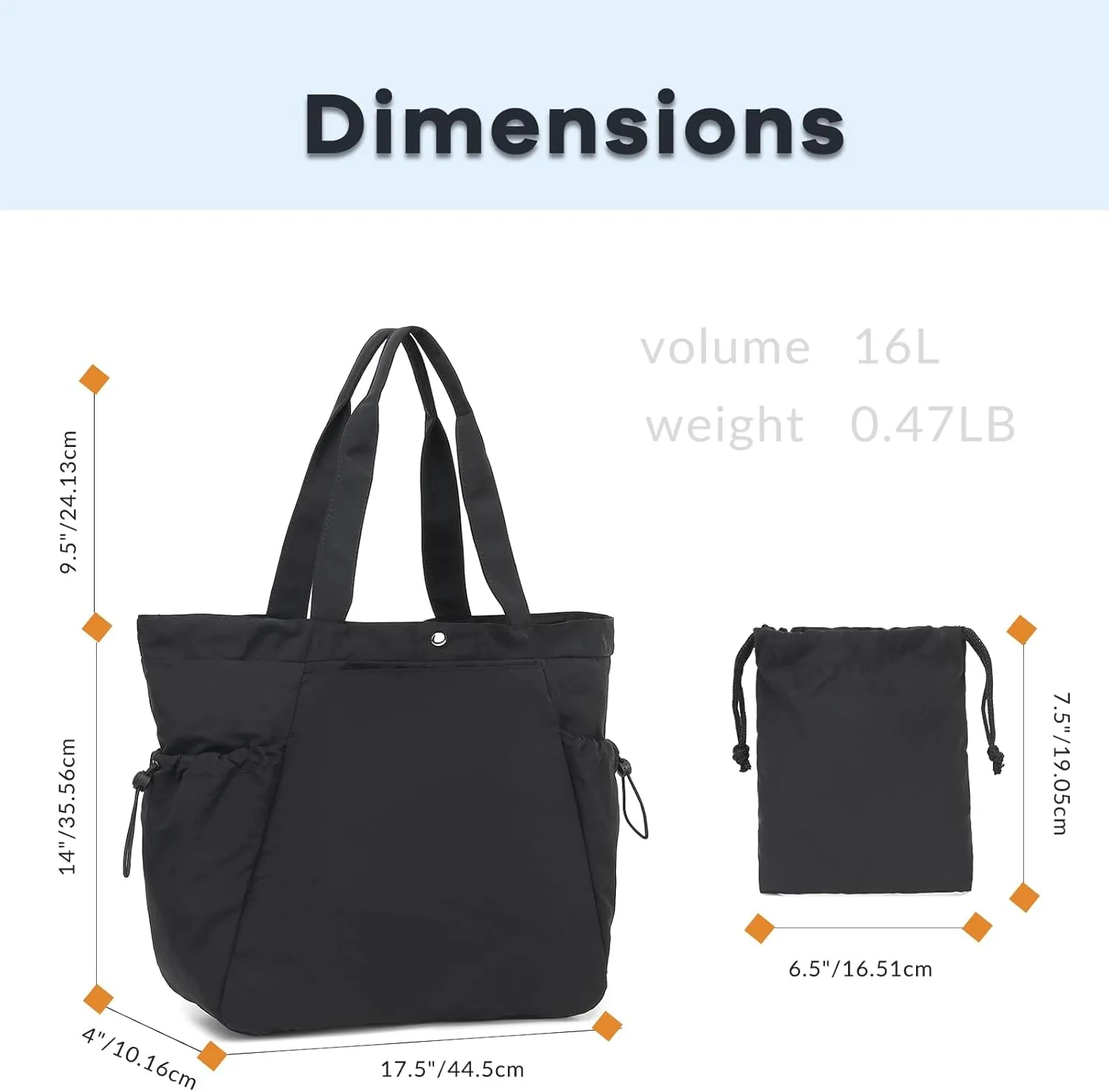 BTOOP Tote Bag for Women Foldable Beach Gym Bags Side-Cinch Nurse Bag Lightweight Shopper Shoulder Bag for Travel Work
