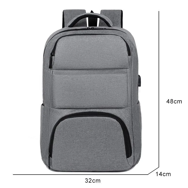 Business Backpack For Men Fashion High-quality Nylon 17 Inches Laptop Backbag Waterproof Portable Travel Multifunctional