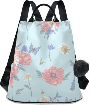 Butterfly Backpack for Women Fashion Casual Daypack Backpack Small Backpack Purse 13.4 X 5.9 X 15in Pattern 3