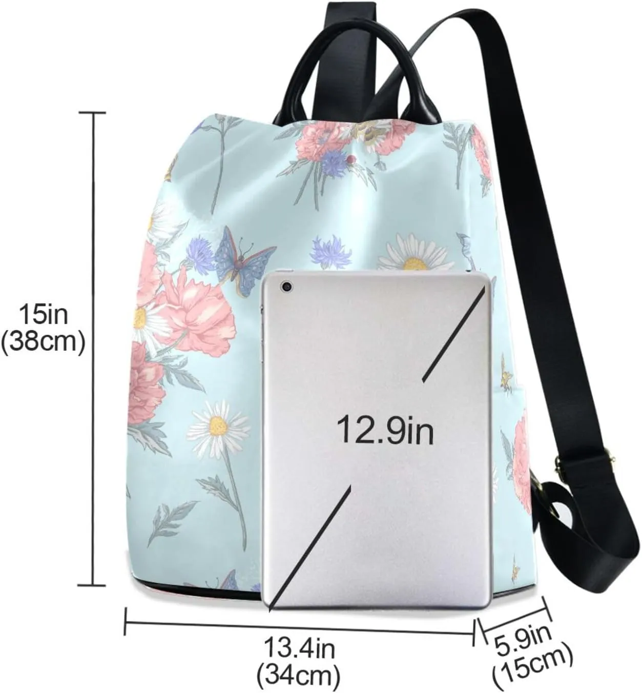 Butterfly Backpack for Women Fashion Casual Daypack Backpack Small Backpack Purse 13.4 X 5.9 X 15in Pattern 3