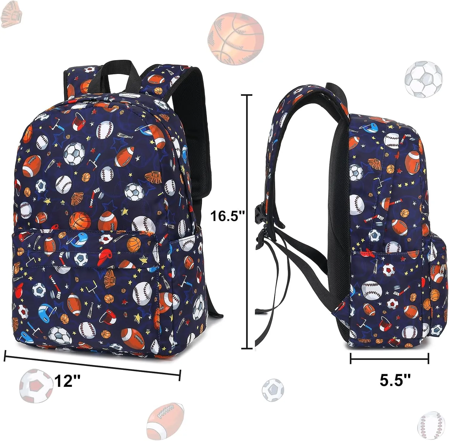 CAMTOP Backpack for Kids, Boys Girls Preschool Backpacks with Lunch Box Toddler Kindergarten School Bookbag Set