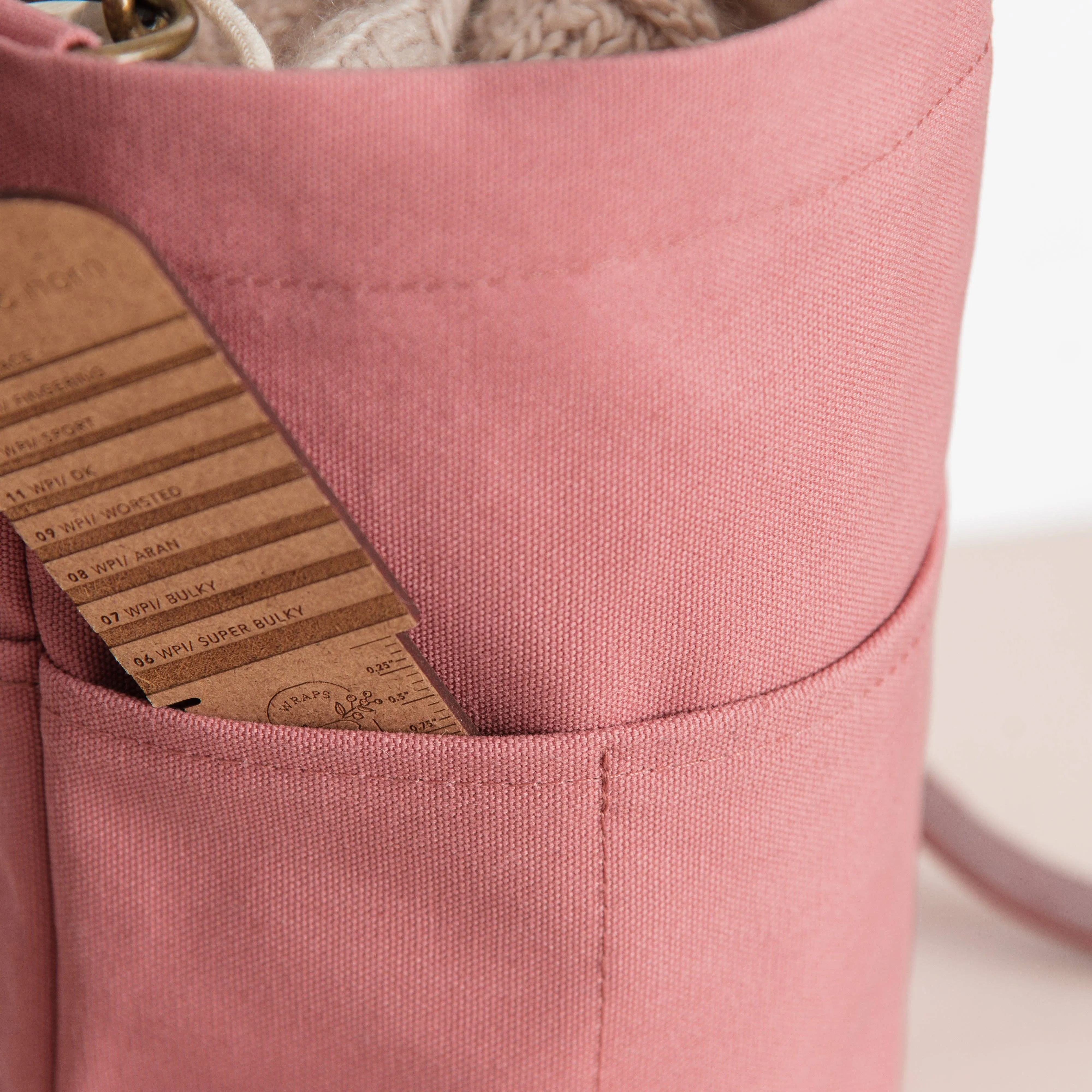 Canvas bucket bag
