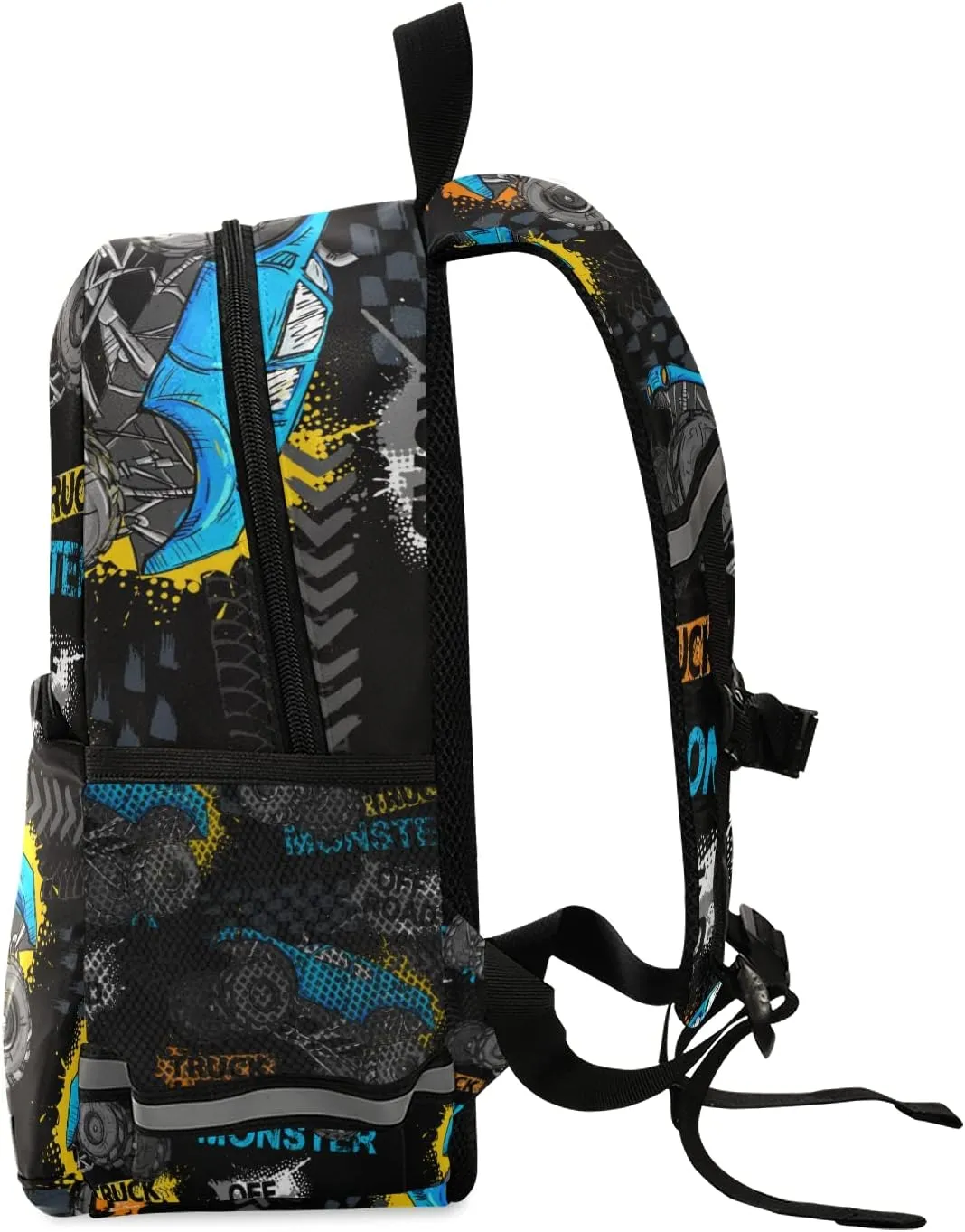 Cartoon Monster Truck Backpack Monster Jam Bookbag Kids Daypack Toddler Travel School Bag Small Mini Backpacks for boys with Chest Strap