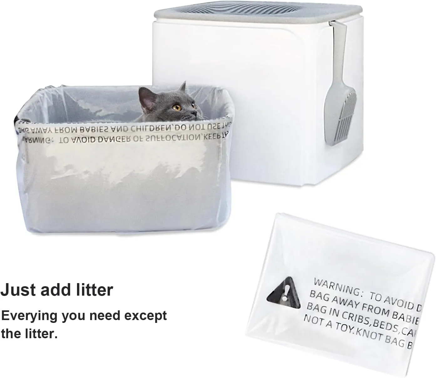 Cat litter Box Liners, Compatible wiht Most of IRIS USA Premium Top Entry Cat Litter Box, 20 Pack