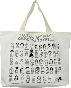 Caution: Art May Cause You to Feel | A Tote Bag for Art Teachers and Art Therapists by Lindsay Braman