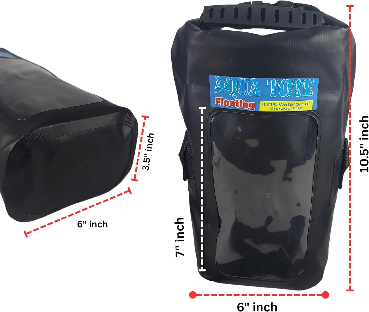 Cell Phone Crossbody Black Tote Bag 100% Waterproof Floating Dry Bag Protection for Your Mobile Device During All Water Sports | 2.5L Large Capacity Holds Sunscreen, Sunglasses, Watch