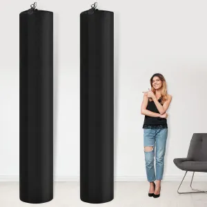 Chengu 2 Pcs Jumbo Rug Storage Bag, Large Nylon Dustproof Drawstring Rug Storage Bag, Reusable Nylon Cloth Bag with Drawstring Large Storage Pouch, Black (130 x 24 Inch)
