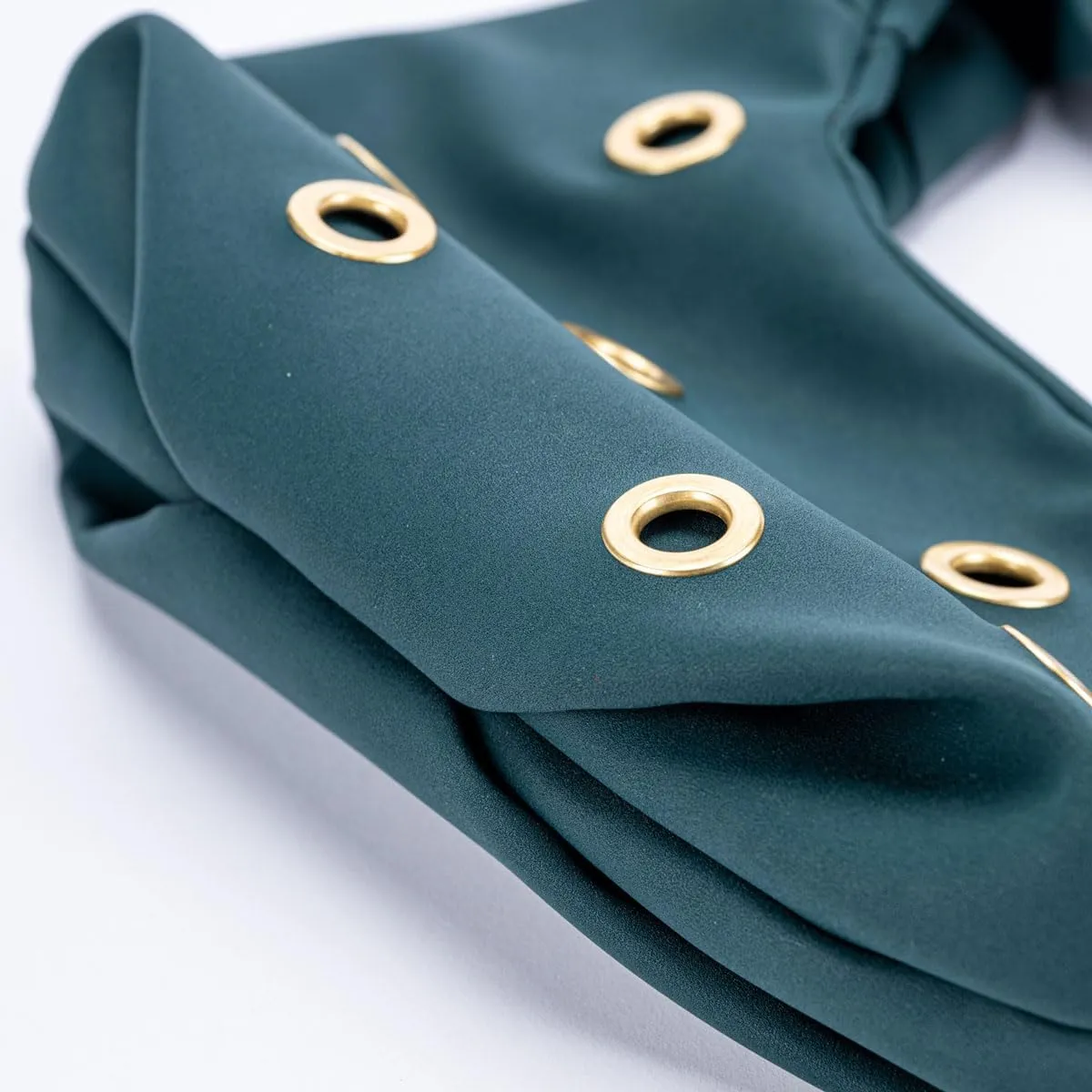 Chic Rivet Studded Suede Crescent Shoulder Bags for Women Small Underarm Handbag Satchels Party Clutch