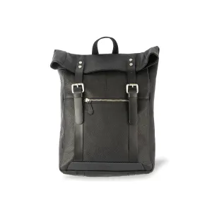 Claude Leather Backpacks - Black