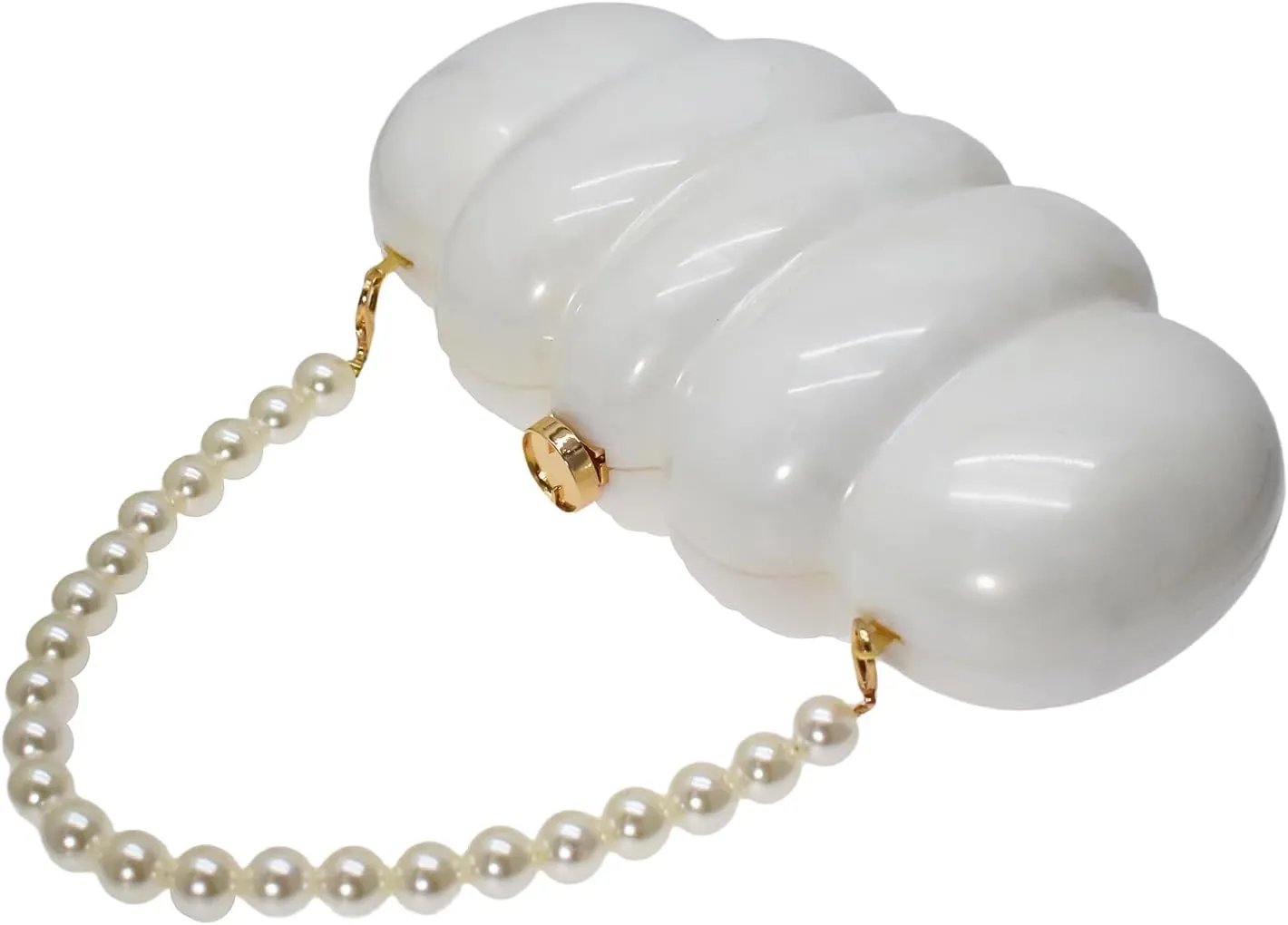Cloud Acrylic Clutch Purse Marble Acrylic Bag Women Unique Evening Bag Pearl Chain Crossbody Handbag