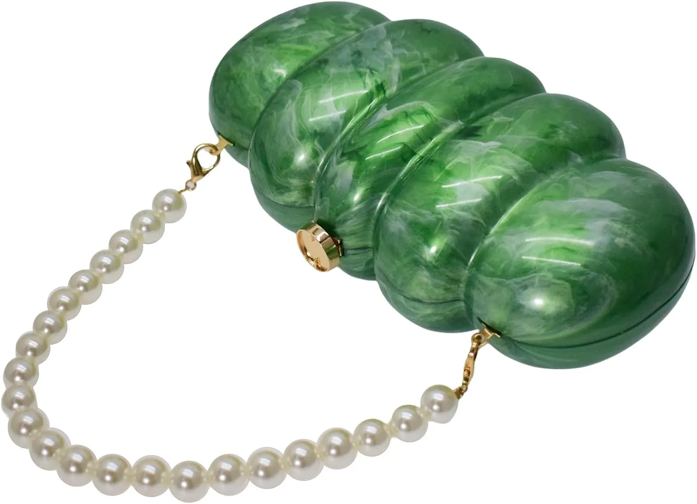 Cloud Acrylic Clutch Purse Marble Acrylic Bag Women Unique Evening Bag Pearl Chain Crossbody Handbag