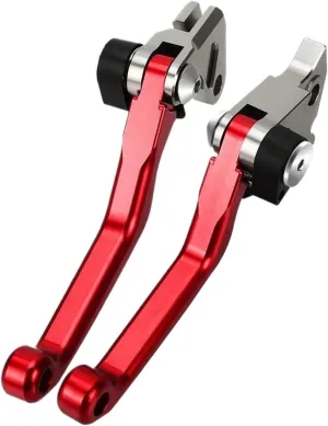 Clutch Brake Lever Set for KX60 for KX-60 for KX 60 1983-1995 1996 1997 1998 1999 2000 2001 2002 2003 Motorcycle Pivot Brake Clutch Levers Motorcycle Handle Brake Clutch Lever(Red)