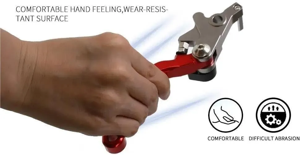 Clutch Brake Lever Set for KX60 for KX-60 for KX 60 1983-1995 1996 1997 1998 1999 2000 2001 2002 2003 Motorcycle Pivot Brake Clutch Levers Motorcycle Handle Brake Clutch Lever(Red)