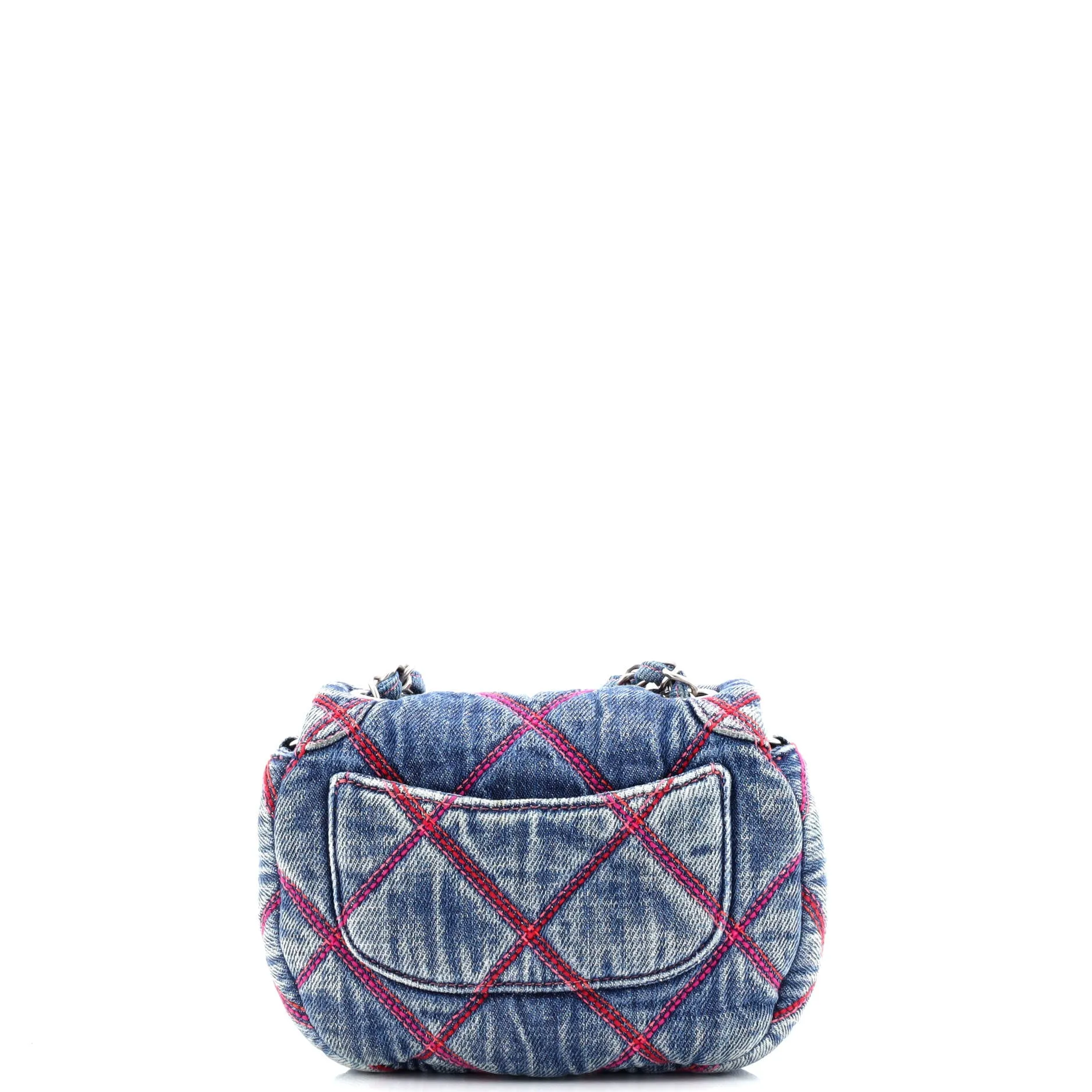 Coco Beach Messenger Bag Quilted Denim Mini