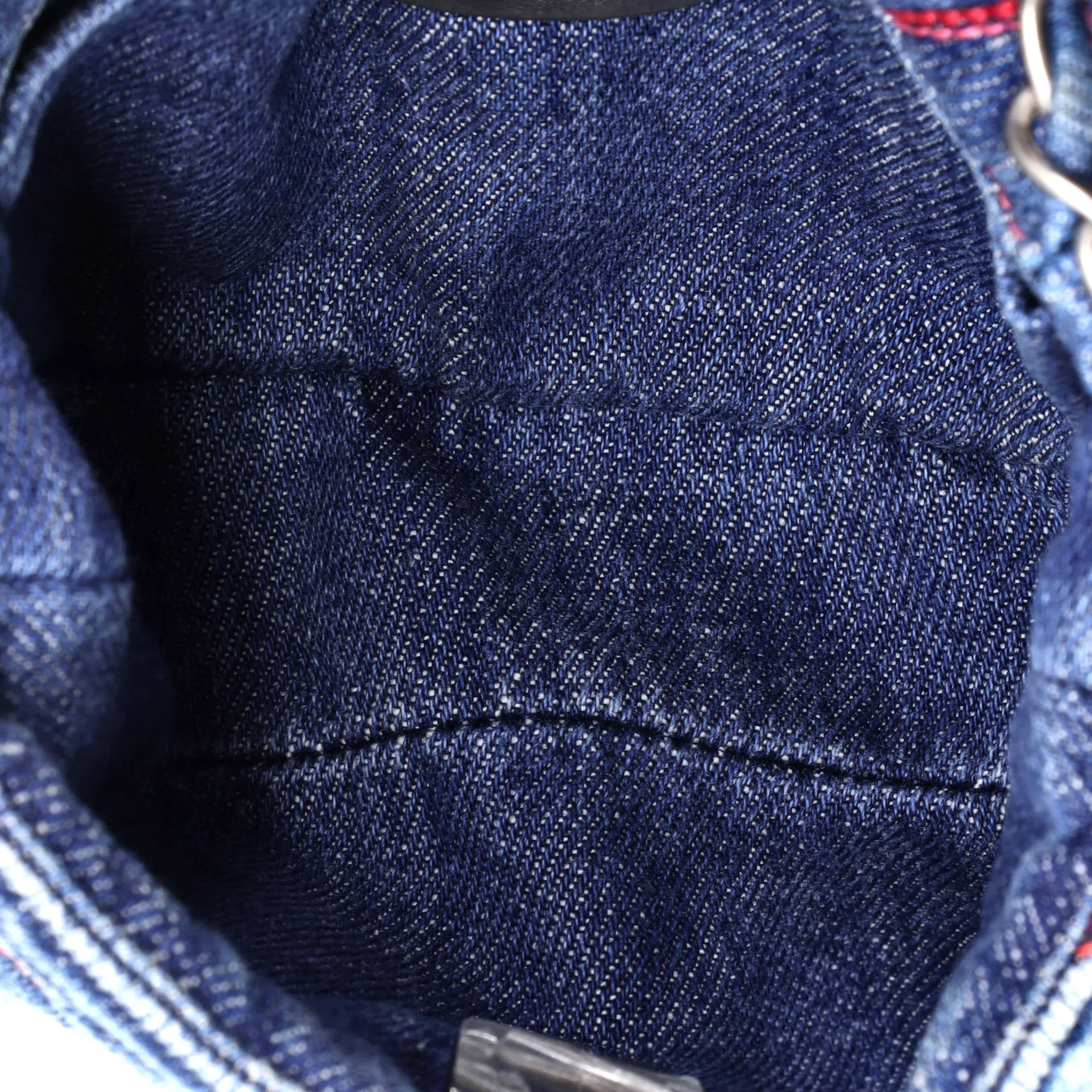 Coco Beach Messenger Bag Quilted Denim Mini