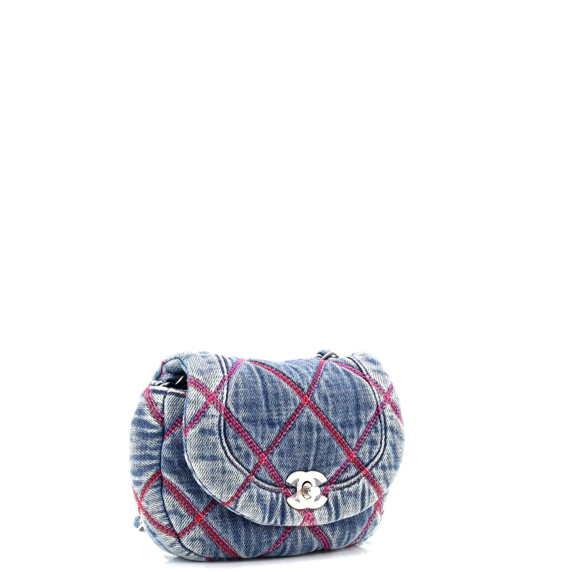 Coco Beach Messenger Bag Quilted Denim Mini