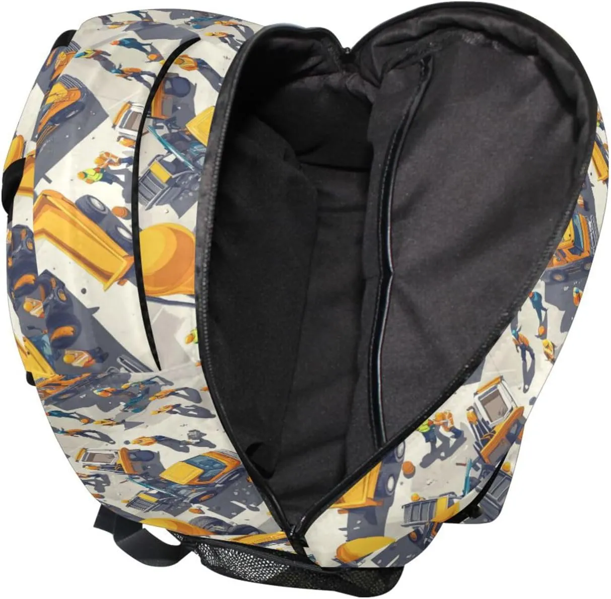 Cool Backpacks for Men and Women Fashion Business Work Bag with Chest Strap Gift Men & Women Construction Scene Highway Construction Bulldozer