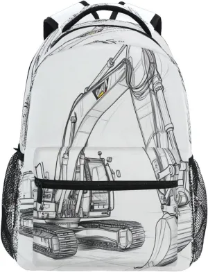 Cool Backpacks for Men and Women Fashion Outdoor Backpack with Chest Strap for Business Work College Travel Trip Excavator