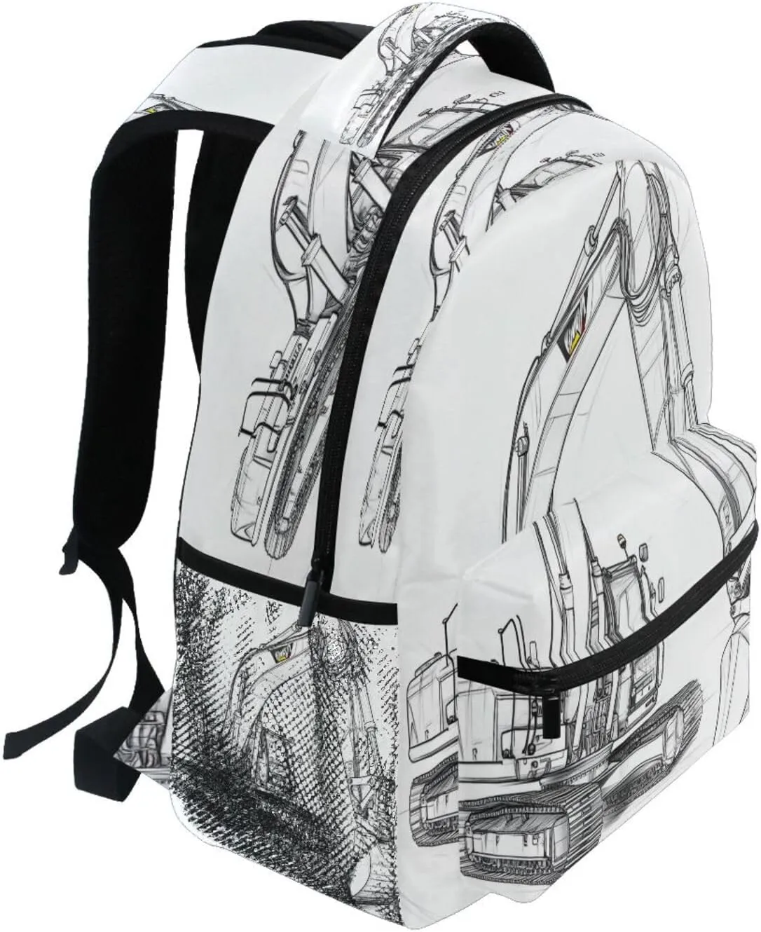 Cool Backpacks for Men and Women Fashion Outdoor Backpack with Chest Strap for Business Work College Travel Trip Excavator